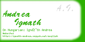 andrea ignath business card